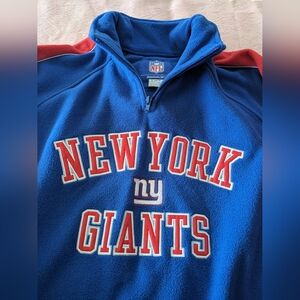 NFL New York Giants Blue and Red Fleece Pullover